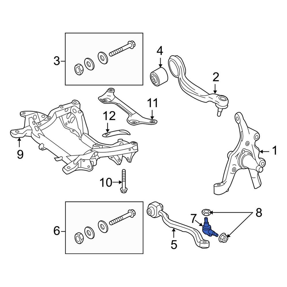 MercedesBenz OE 2123300135 Front Lower Suspension Ball Joint