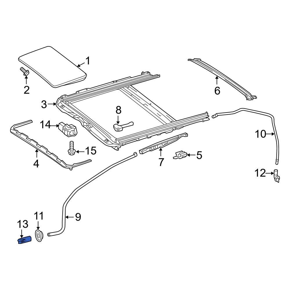 MercedesBenz OE 2046391394 Front Lower Sunroof Drain Hose