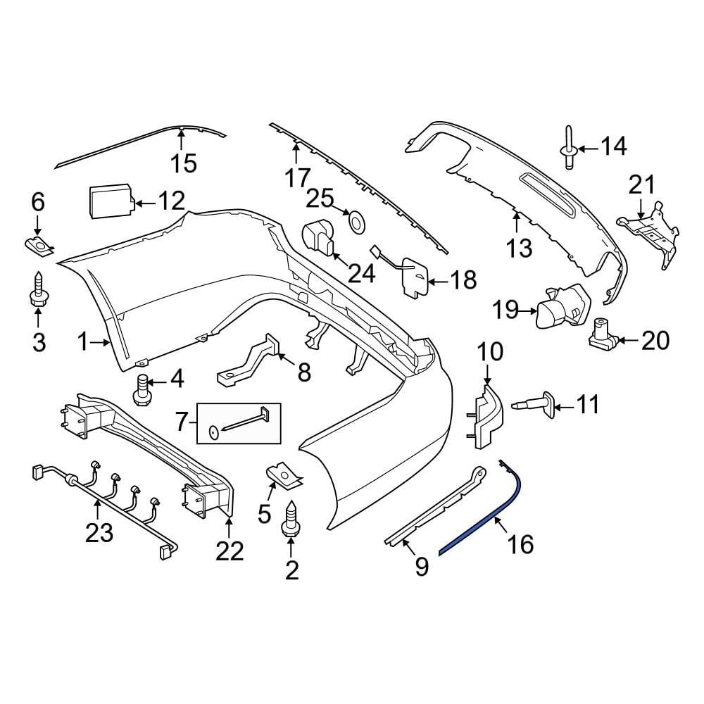 Mercedes-benz Oe 2188850921 - Rear Left Bumper Trim