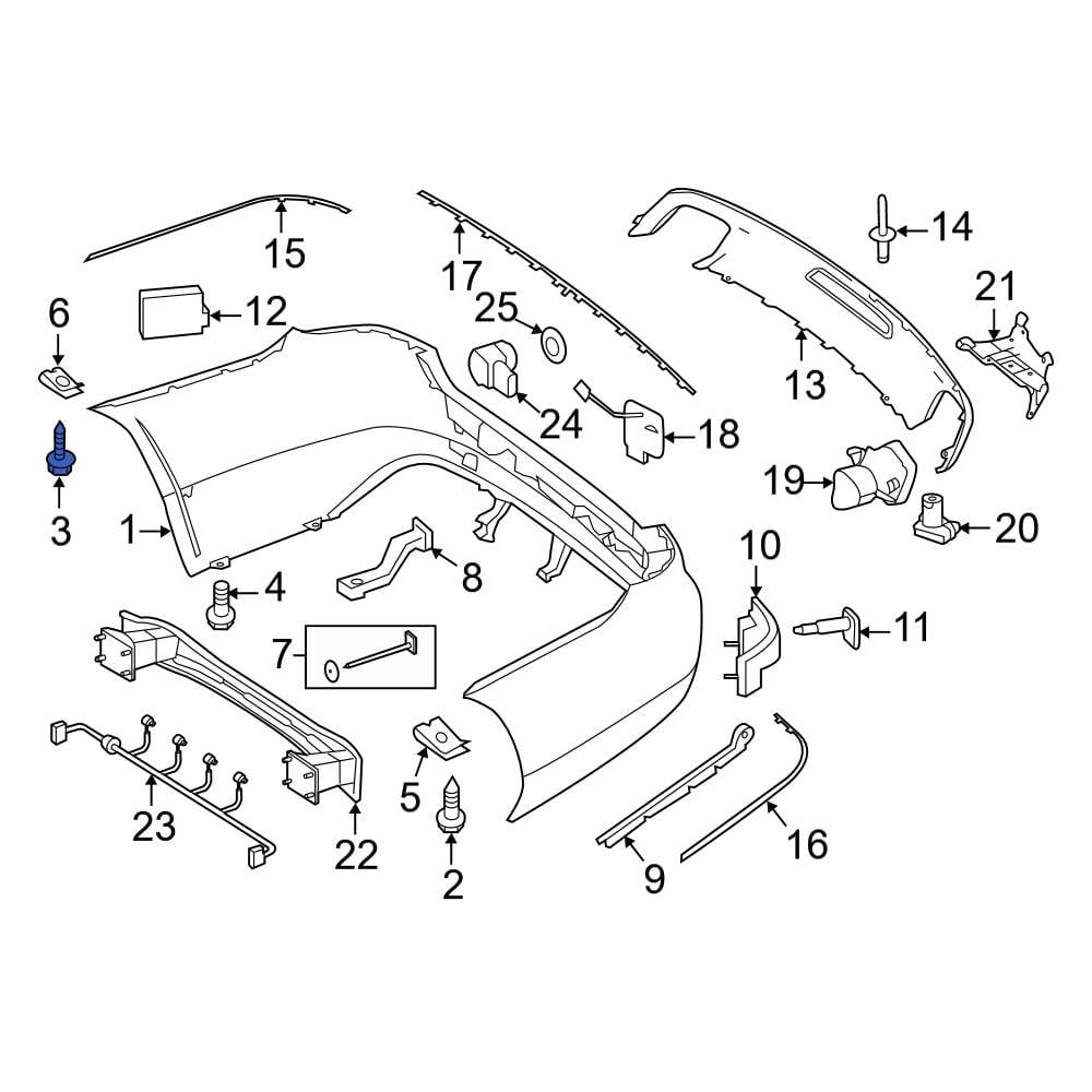 Mercedes-Benz OE 000000001460 - Bumper Cover Bolt