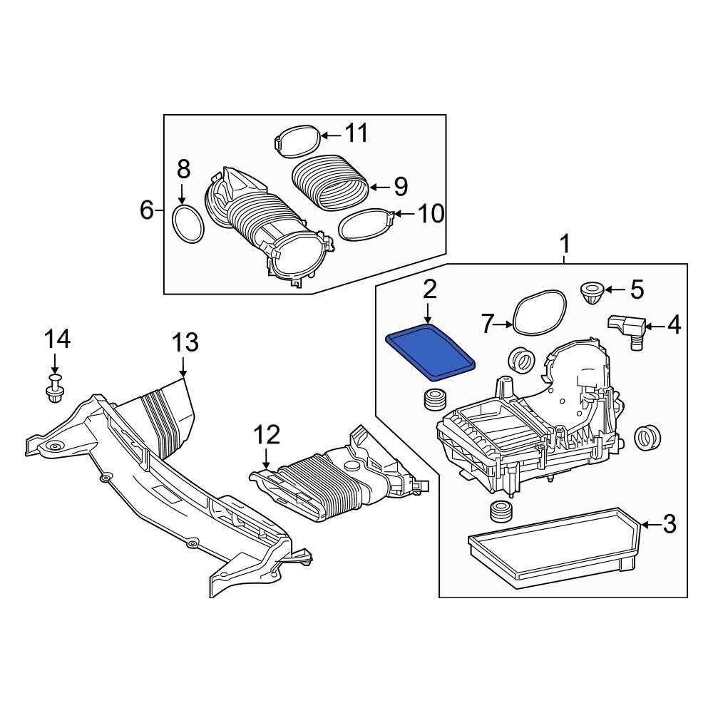 MercedesBenz OE 6540980180 Air Filter Housing Gasket