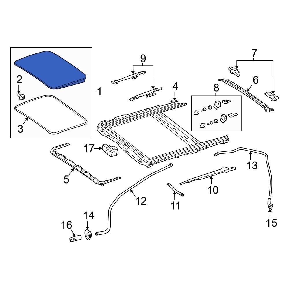 MercedesBenz OE 2577800300 Sunroof Glass