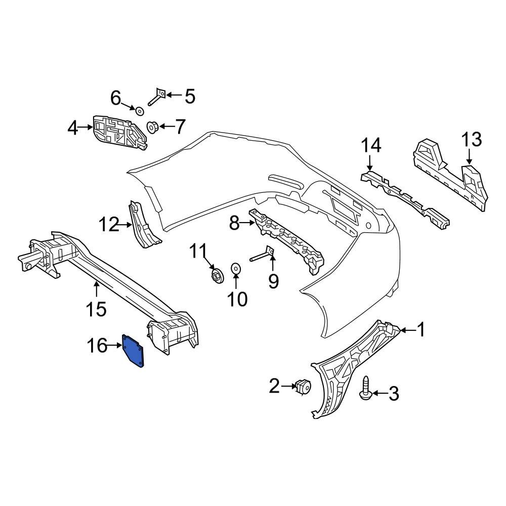 Mercedes-Benz OE 2136162200 - Right Bumper Impact Bar Gasket