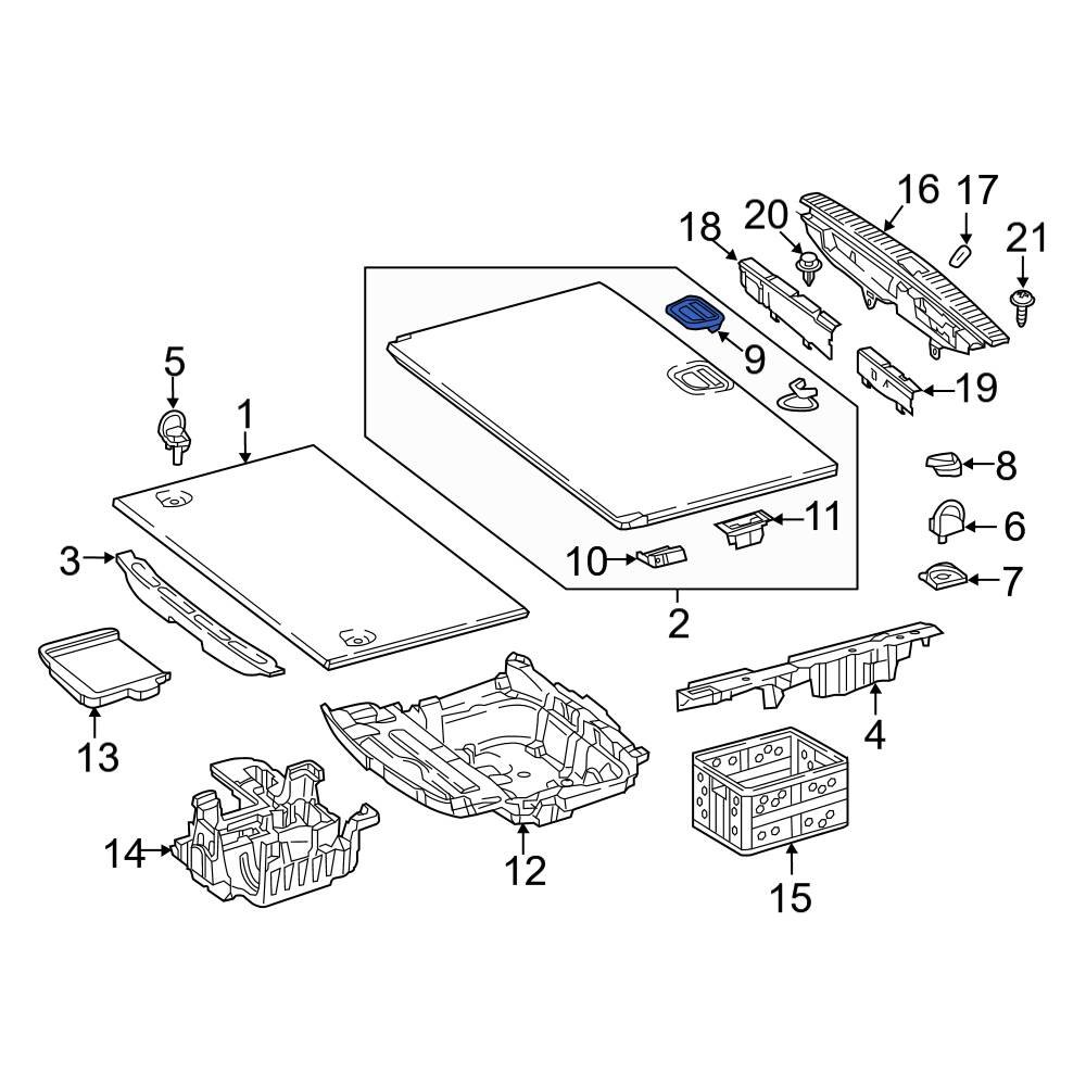 MercedesBenz OE 09968001849051 Rear Spare Tire Compartment Cover Latch