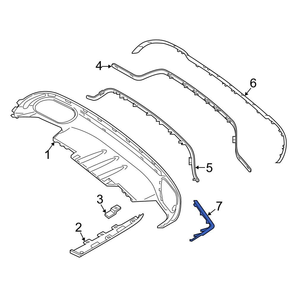 Mercedes Benz Oe 2138857000 Front Lower Center Bumper Trim