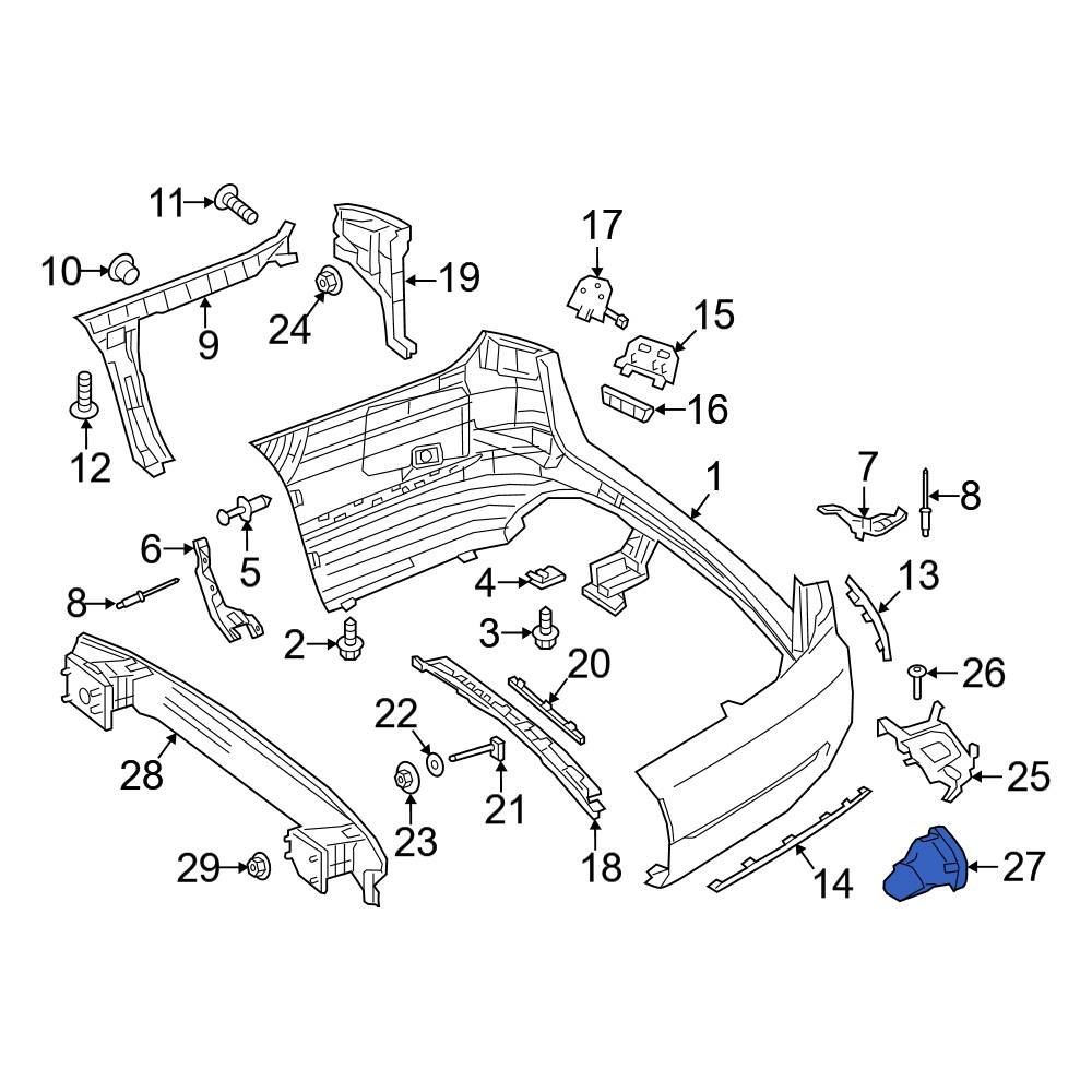 Mercedes-Benz OE 2134903401 - Rear Right Bumper Cover Heat Shield