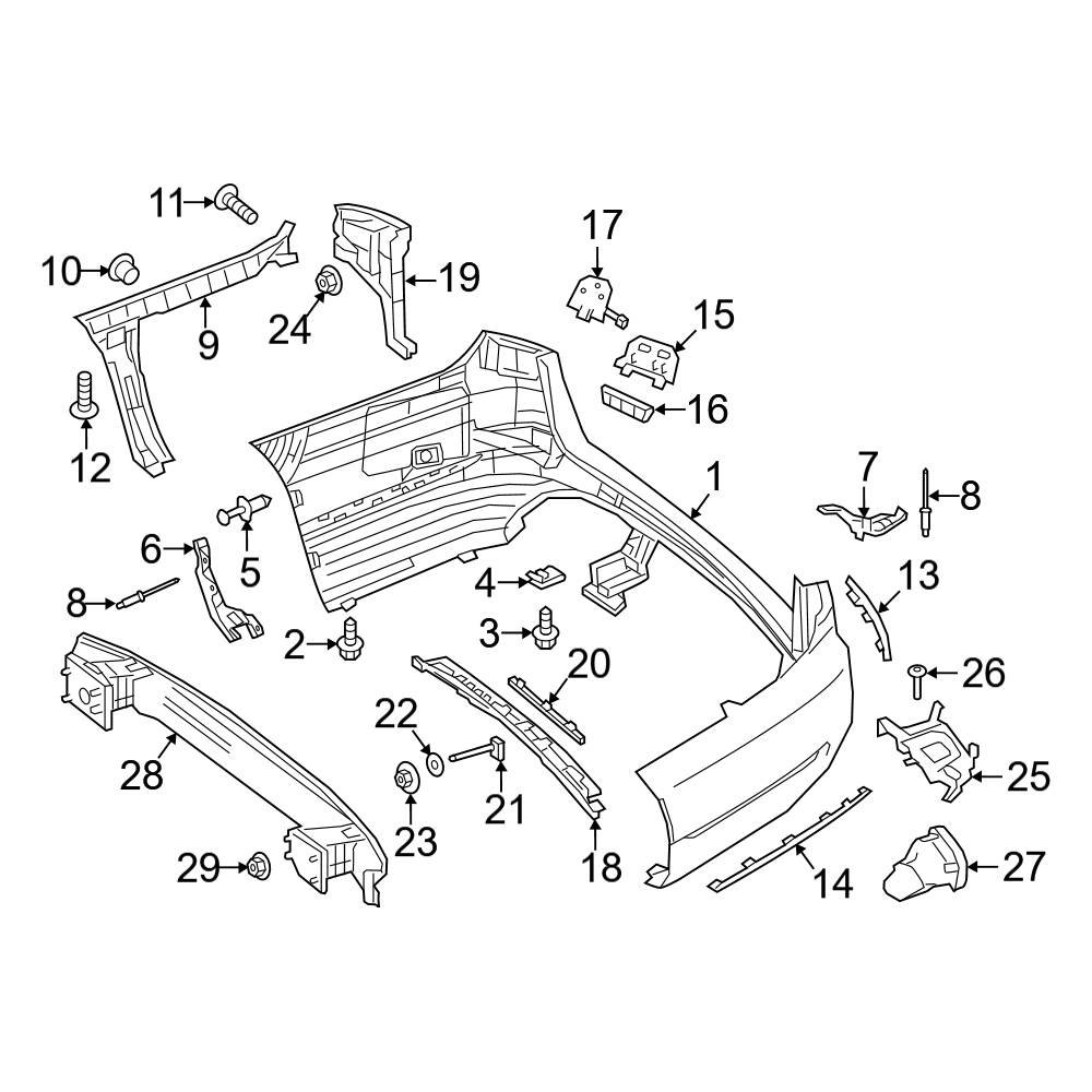 Mercedes-Benz OE 2138850614 - Right Bumper Cover Heat Shield Bracket