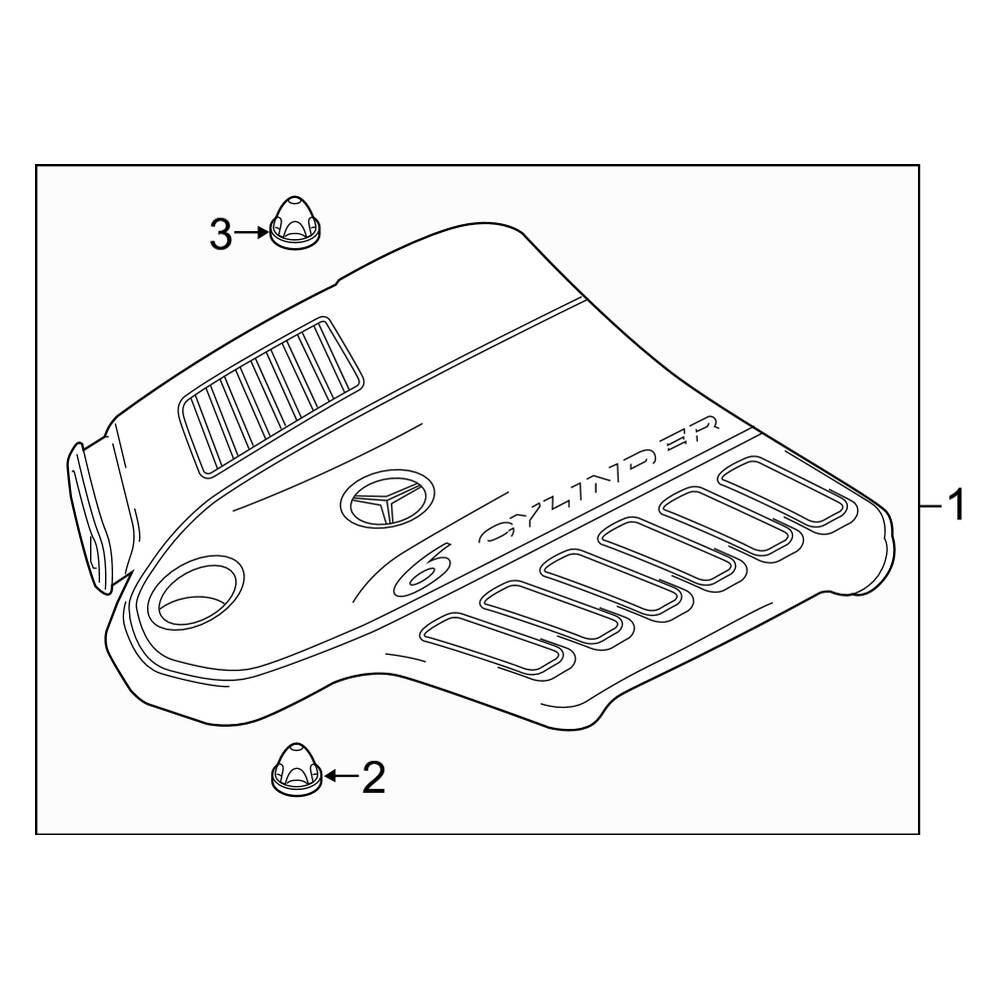 Mercedes-Benz OE 0009982742 - Right Engine Cover Grommet