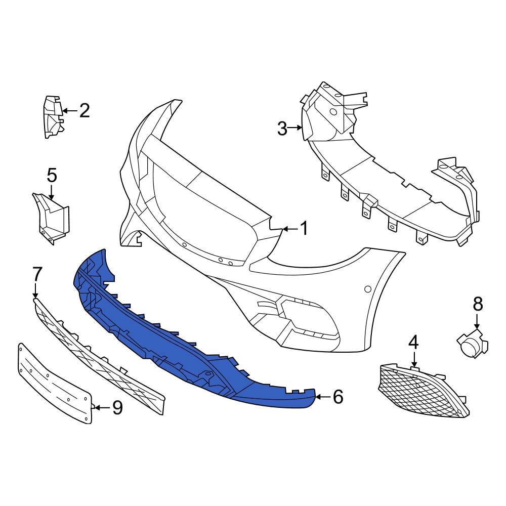 MercedesBenz OE 2138801405 Front Lower Valance Panel