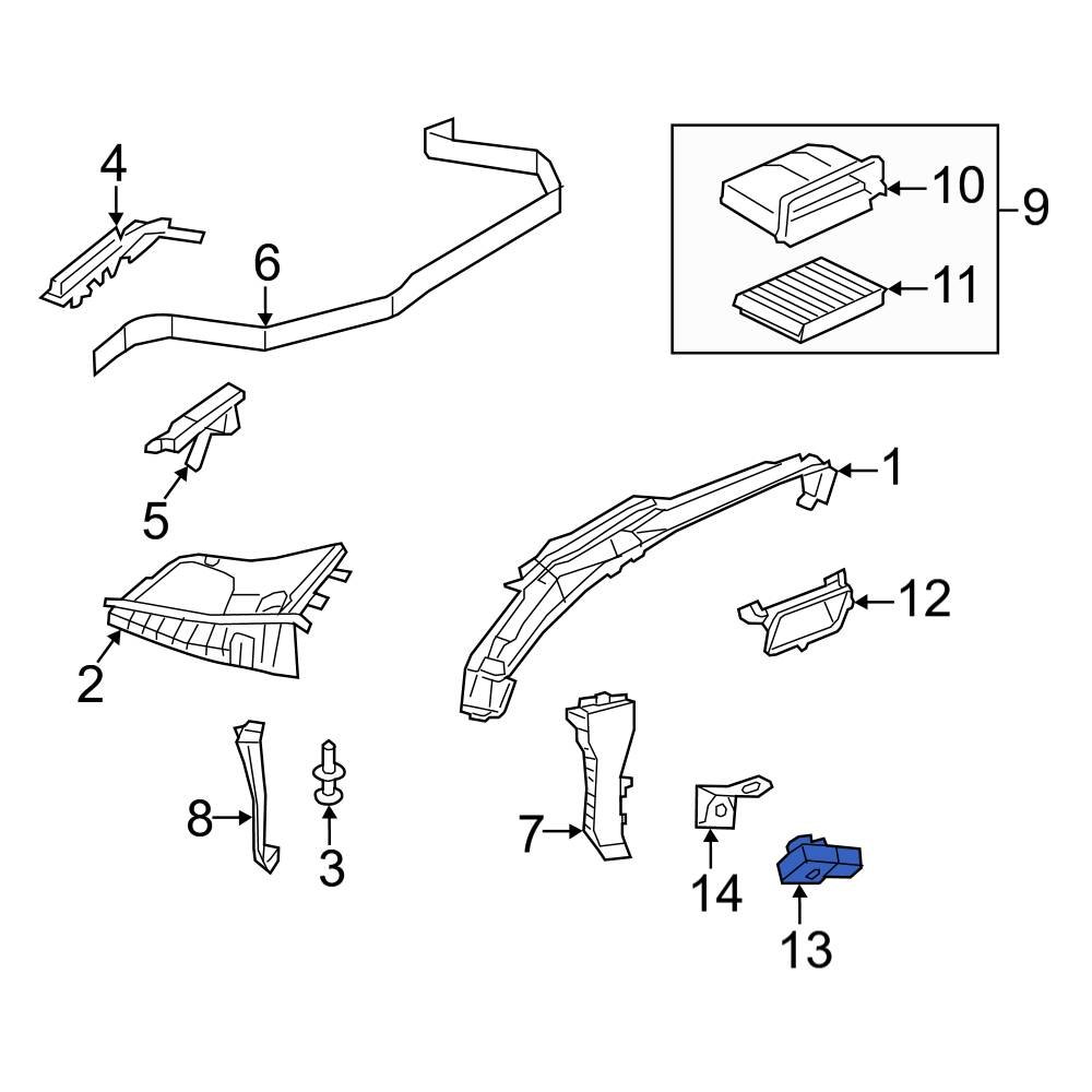 MercedesBenz OE 0009055800 Ambient Air Quality Sensor
