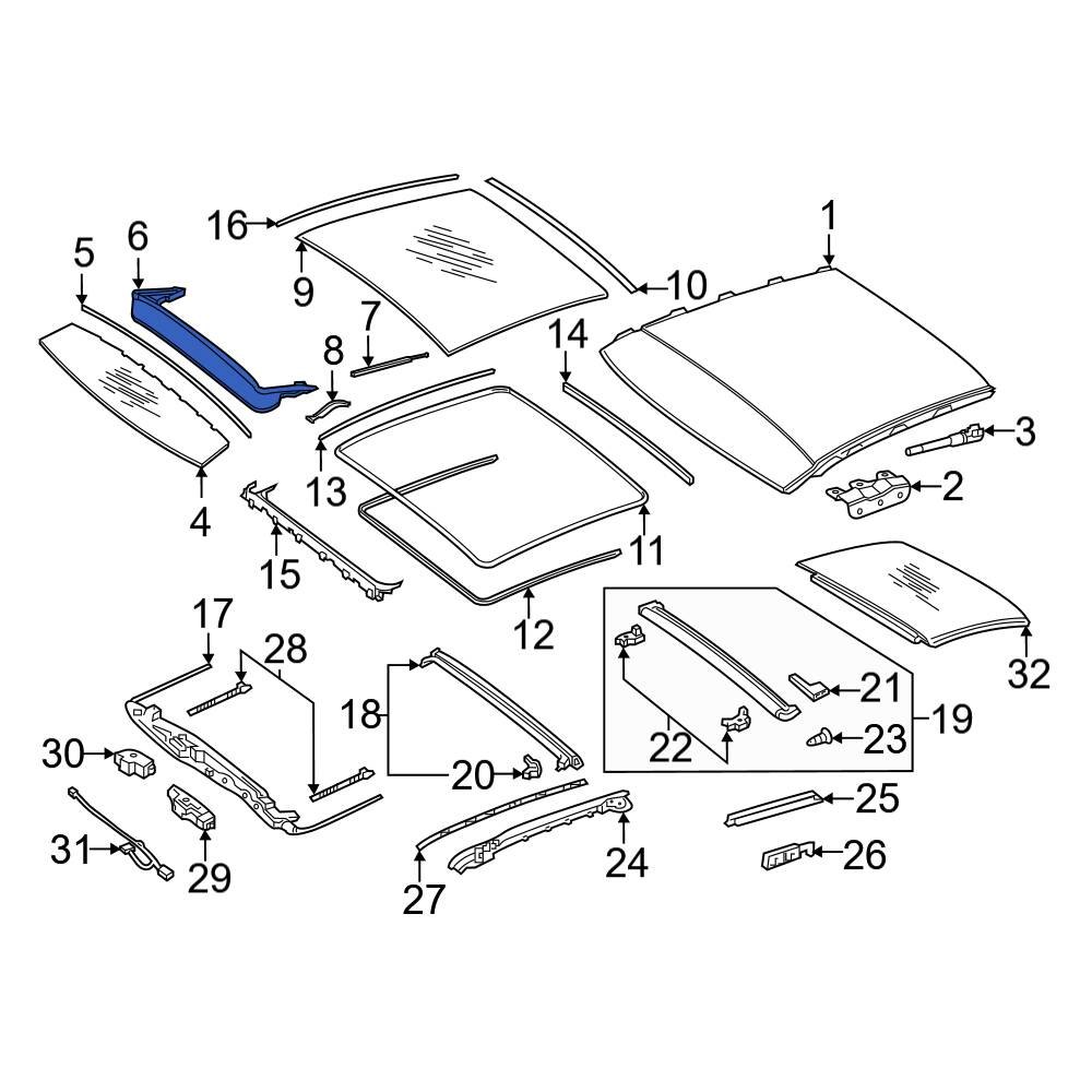 MercedesBenz OE 2137802900 Sunroof Deflector