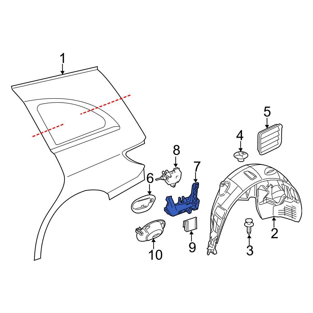 MercedesBenz OE 2518200172 Rear Fuel Door Latch