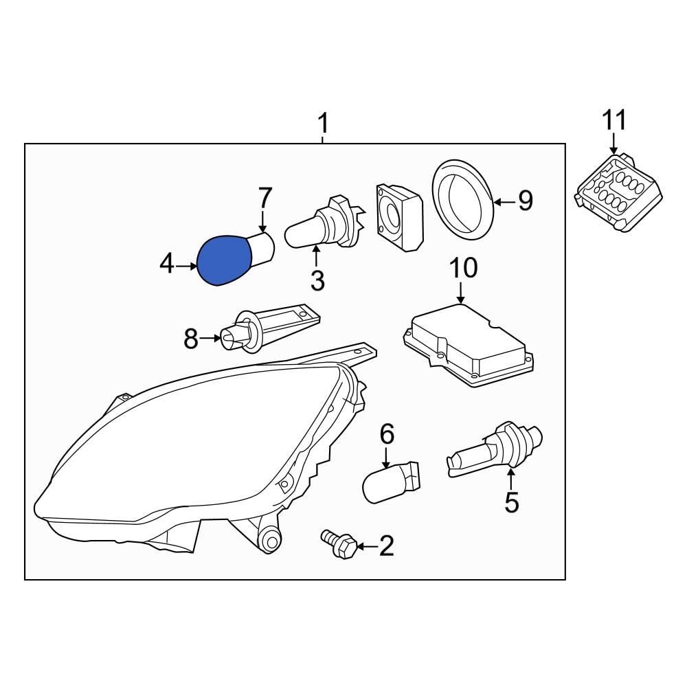 MercedesBenz OE 000000003661 Turn Signal & Parking Light Bulb