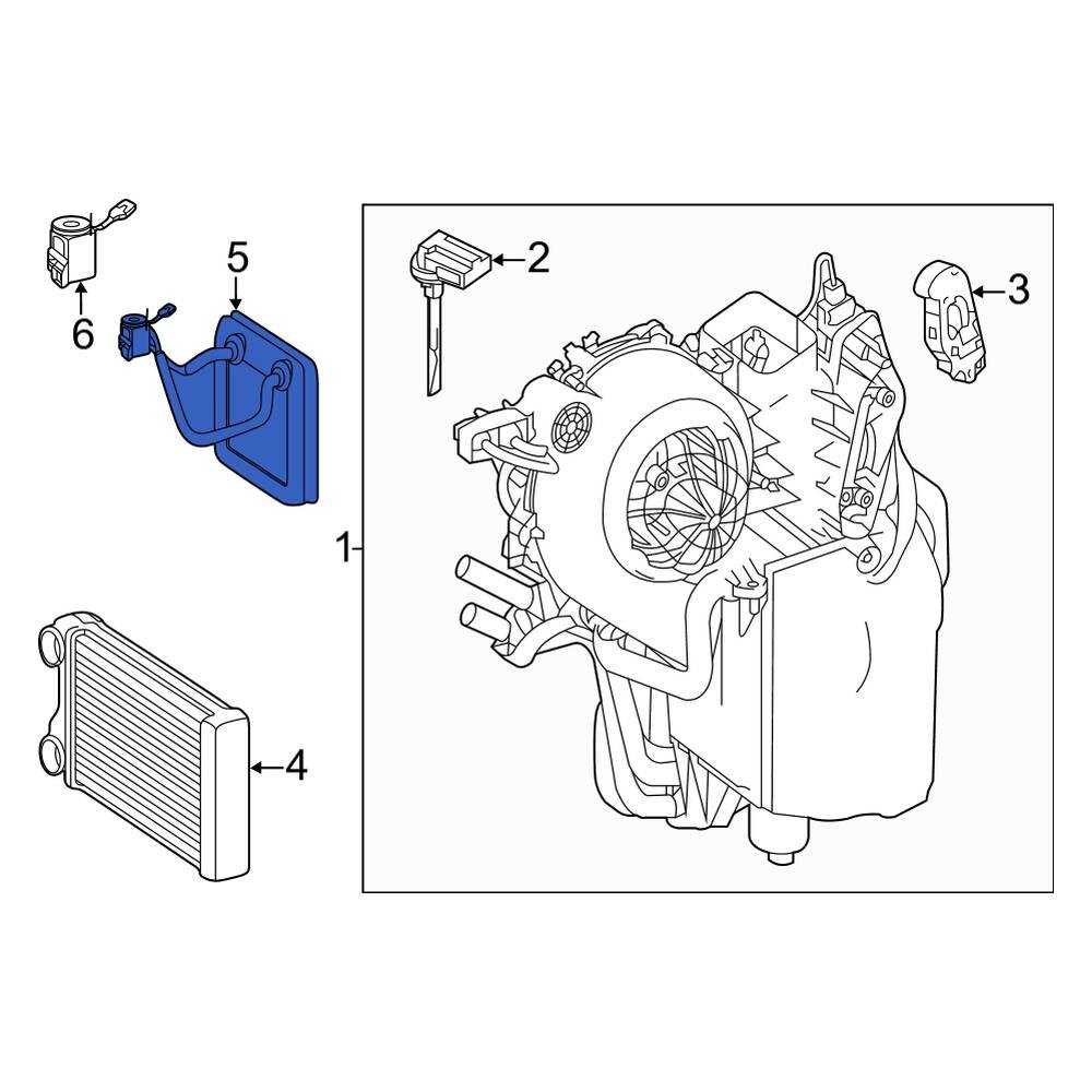 MercedesBenz OE 1648300258 Rear A/C Evaporator Core
