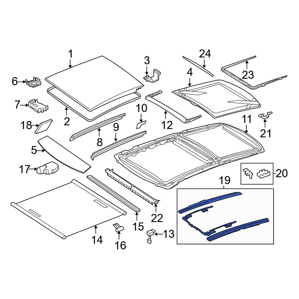 MercedesBenz OE 2517800038 Sunroof Guide Rail