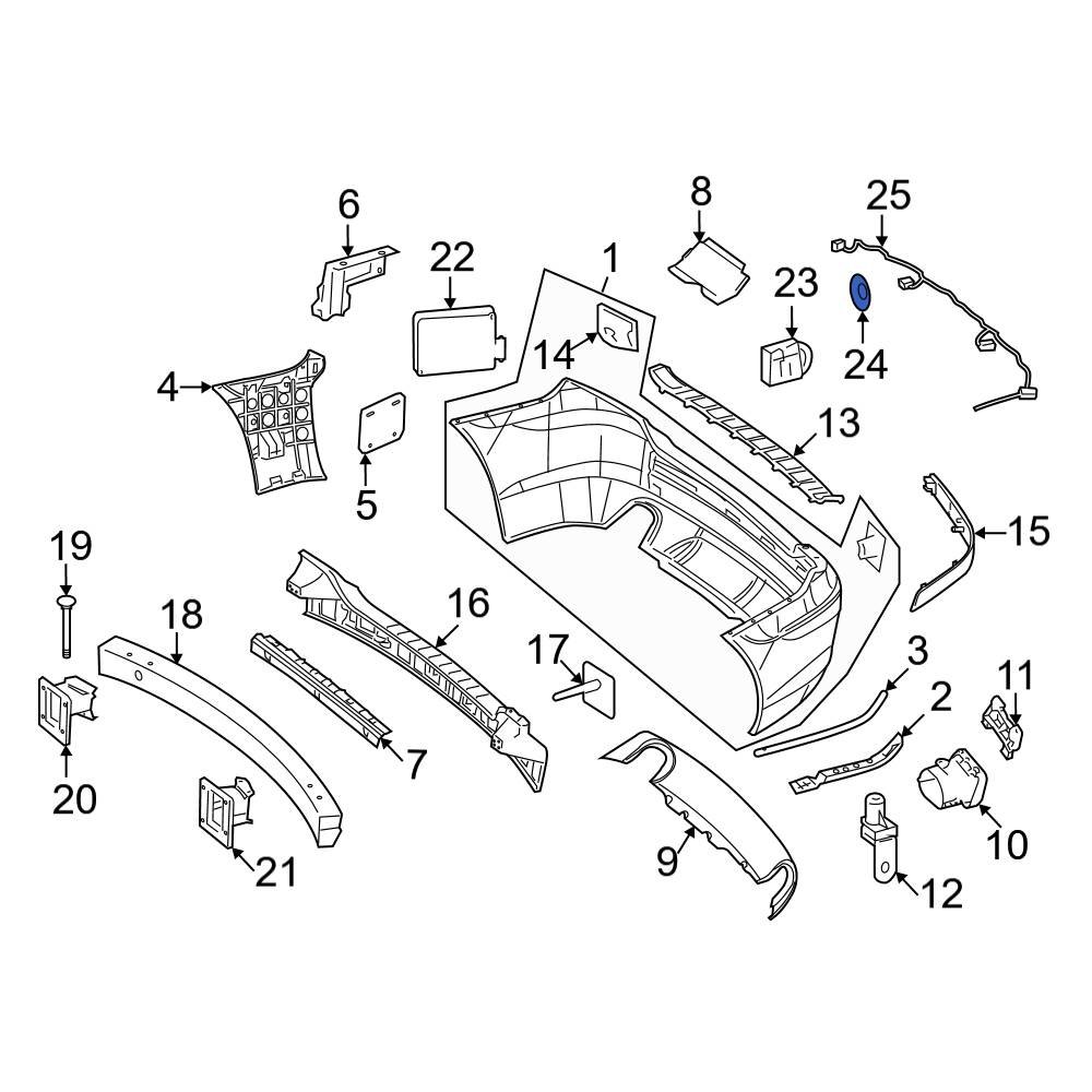 Mercedes-Benz OE 2215420051 - Front Parking Aid Sensor Spacer