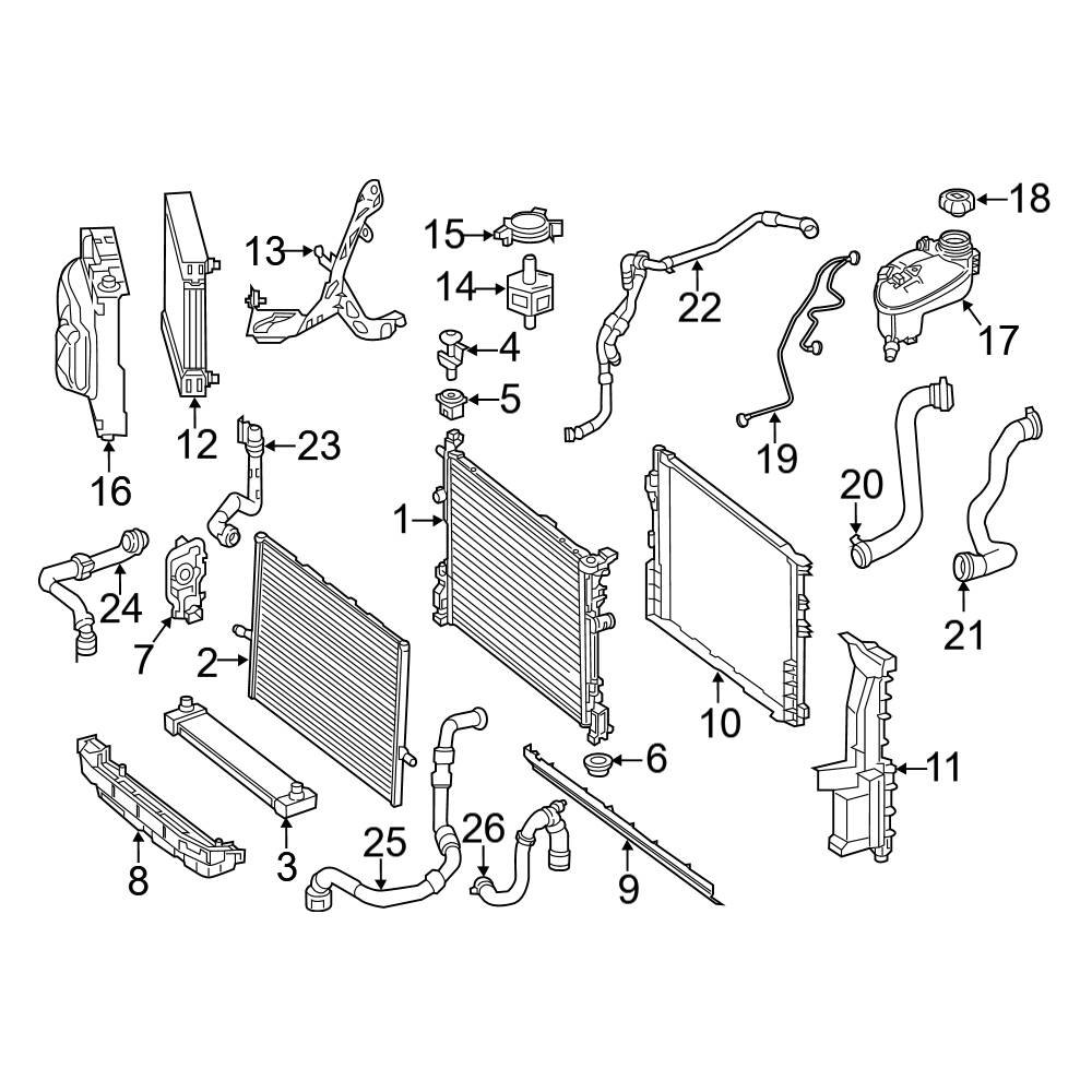 Mercedes-Benz OE 2465040012 - Lower Radiator Insulator