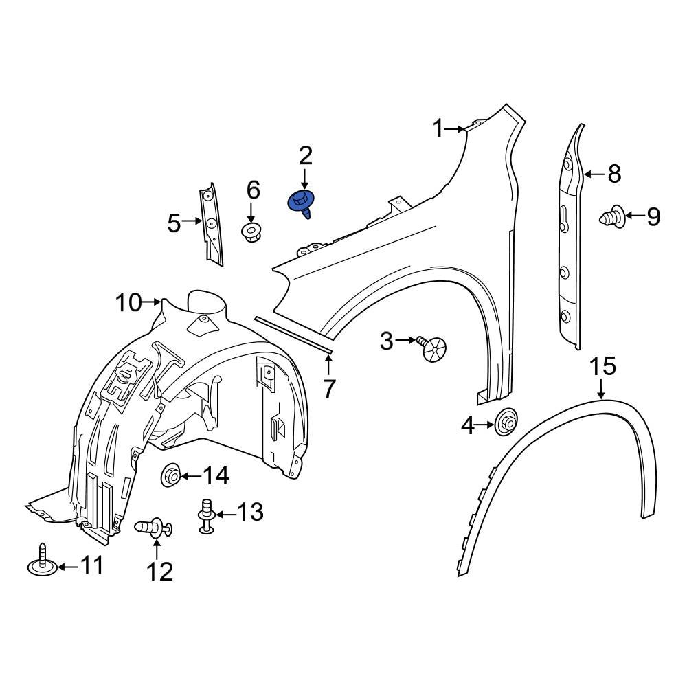 Mercedes-Benz OE 1639900136 - Rear Outer Bumper Cover Bolt