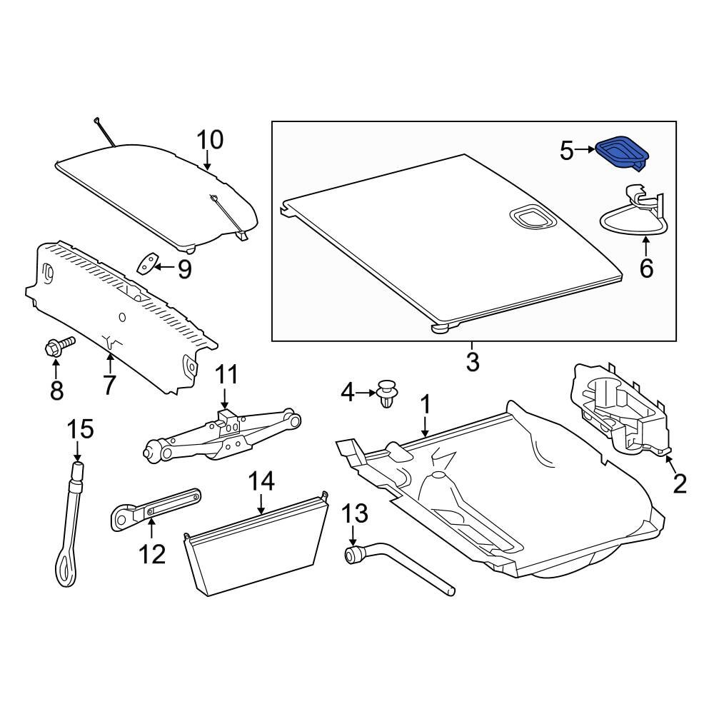MercedesBenz OE 09968001849051 Rear Spare Tire Compartment Cover Latch