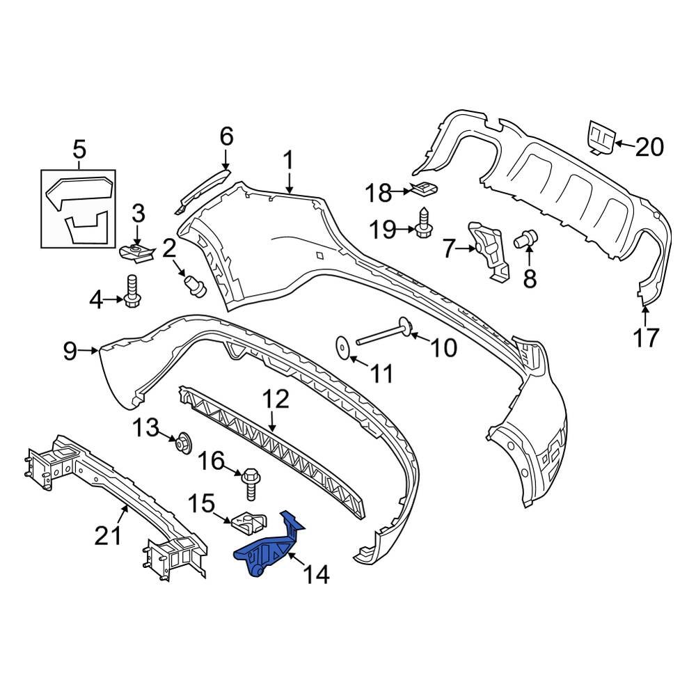 Mercedes-Benz OE 1568853300 - Left Bumper Guide Bracket