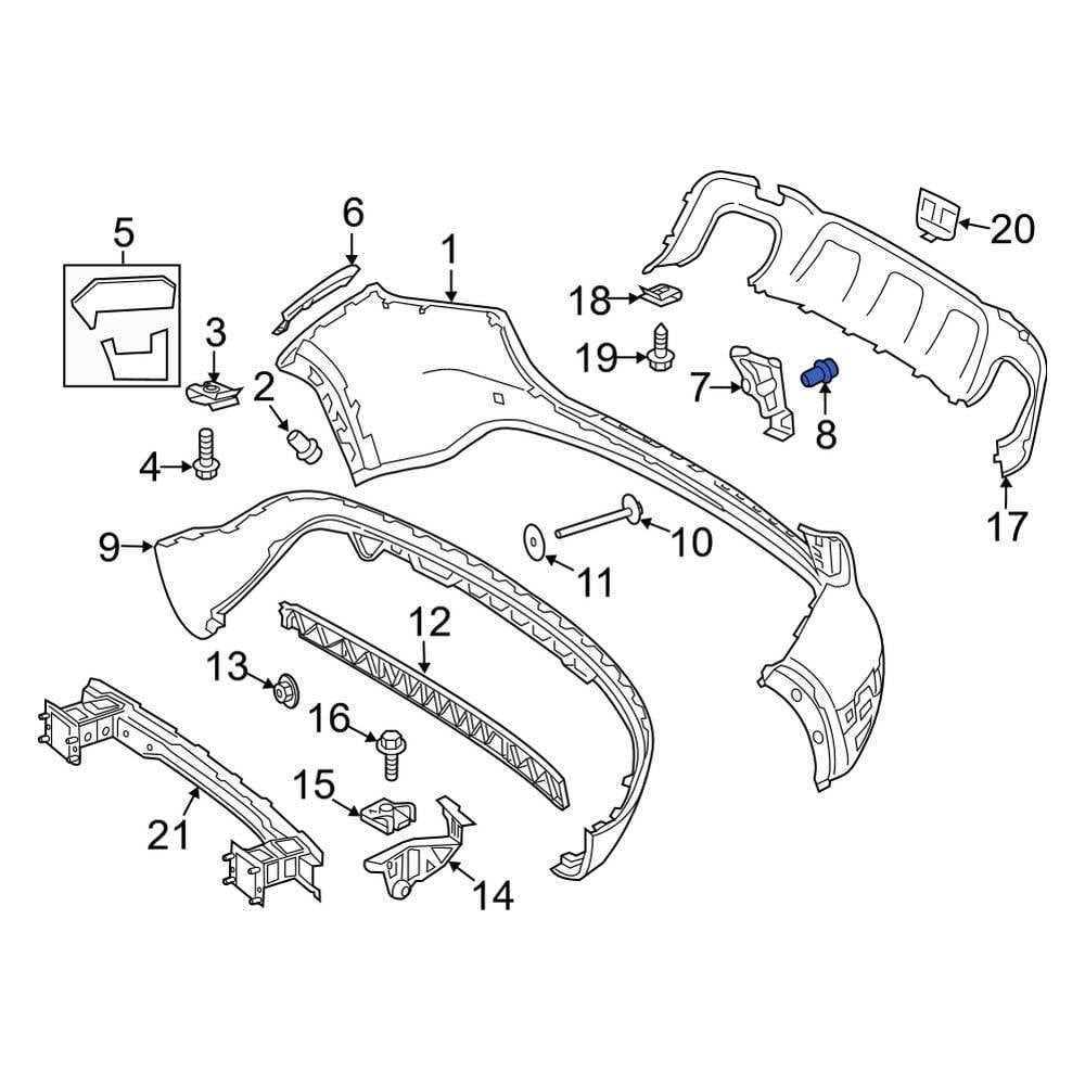 Mercedes-Benz OE 0039949145 - Upper Bumper Cover Nut