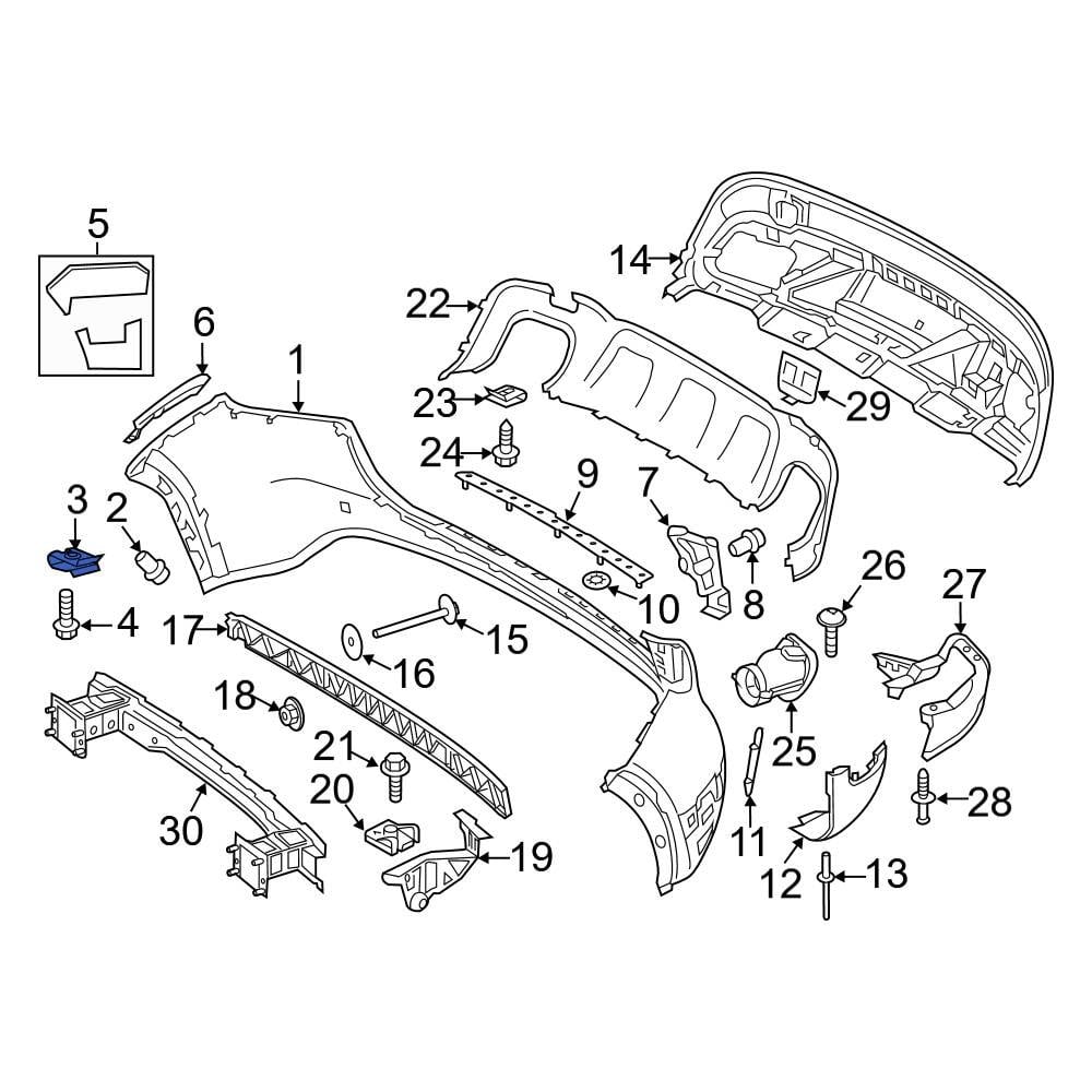 Mercedes-Benz OE 0039949145 - Upper Bumper Cover Nut