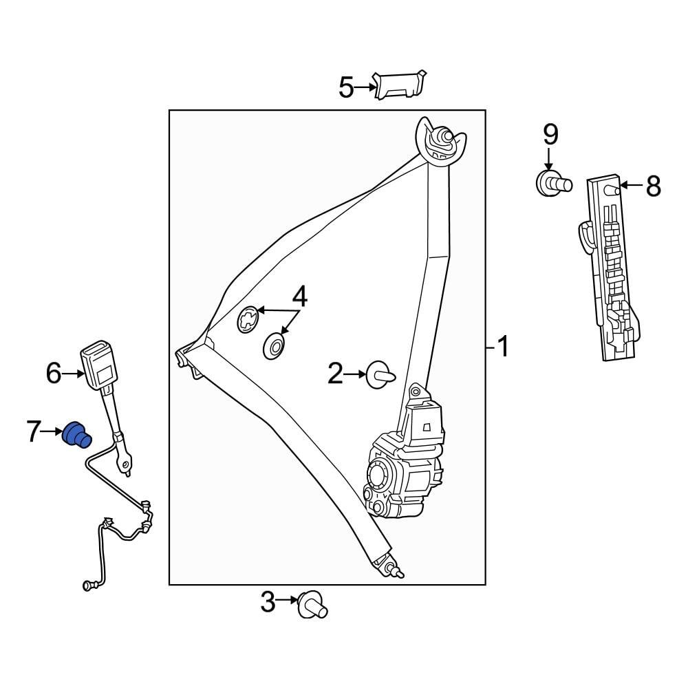 Mercedes Benz Oe 0019844429 Seat Belt Receptacle Bolt