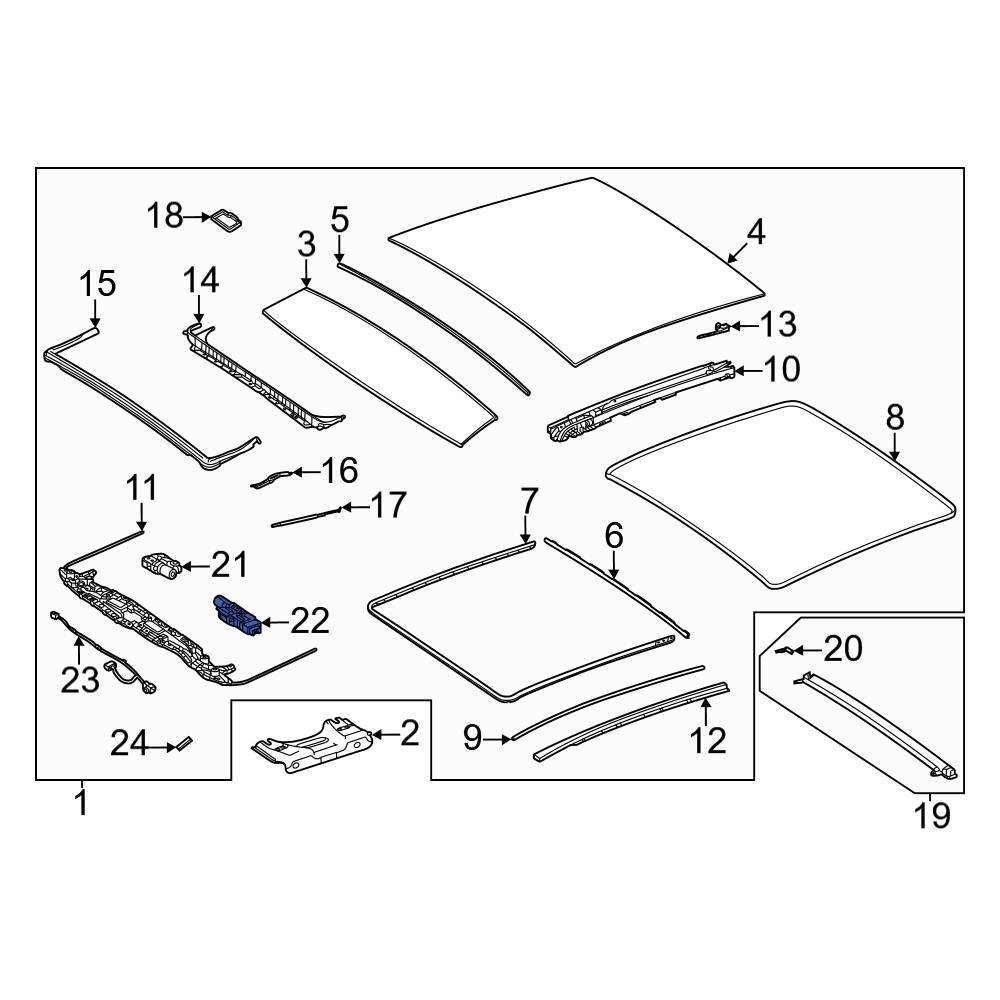 MercedesBenz OE 2479062303 Front Sunroof Motor