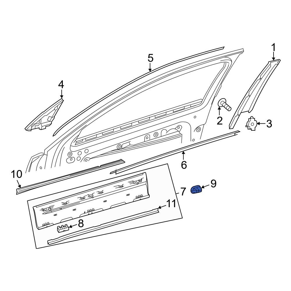 MercedesBenz OE 0009989705 Door Molding Clip