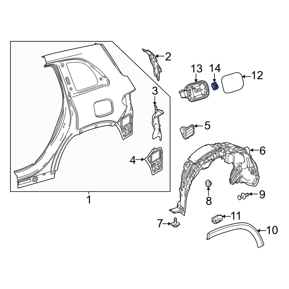MercedesBenz OE 0008206012 Rear Fuel Filler Door Lock Actuator