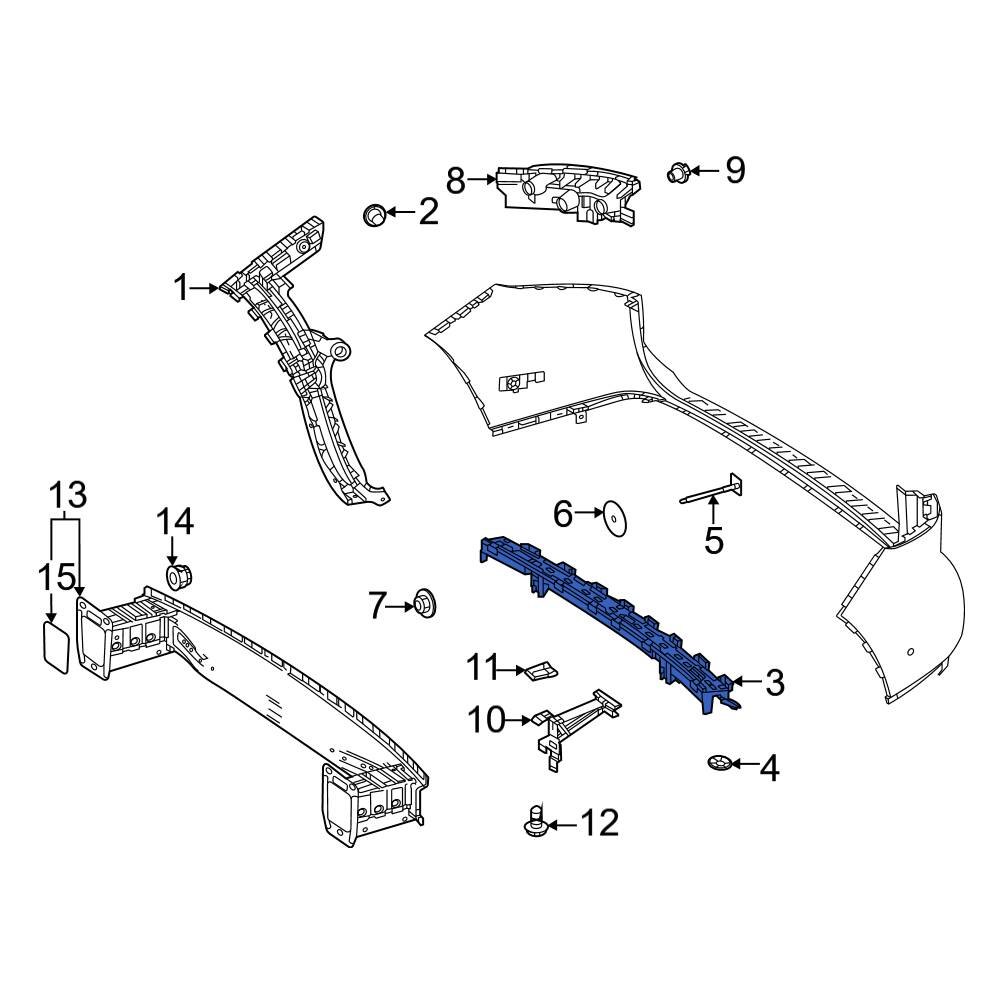 Mercedes-Benz OE 2478855500 - Rear Bumper Cover Support Rail