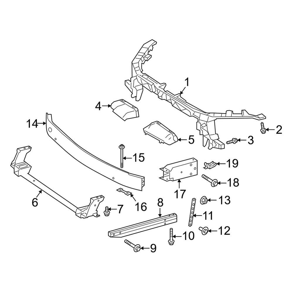 Mercedes-Benz OE 1776225100 - Front Radiator Support Panel Reinforcement