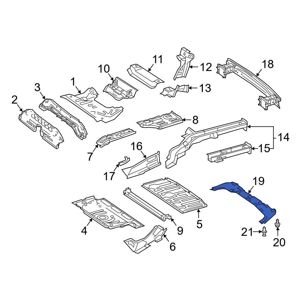 MercedesBenz OE 1776900403 Rear Lower Bumper Cover Heat Shield