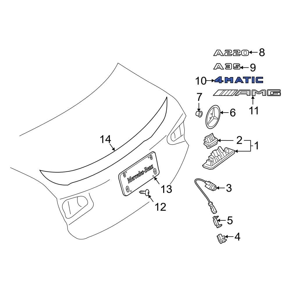 Mercedes-Benz OE 1778174600 - Rear Deck Lid Emblem