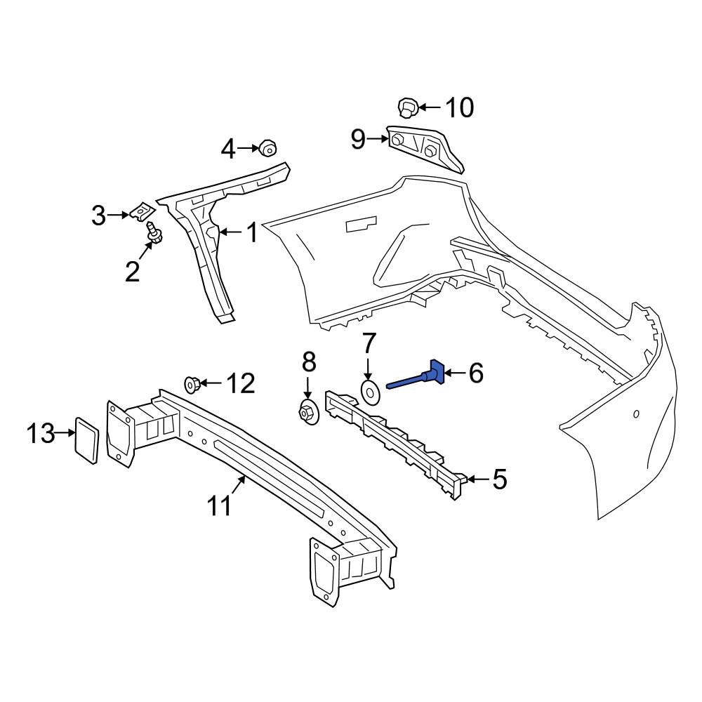 Mercedes-benz Oe 0008850200 - Bumper Cover Support Rail Stud