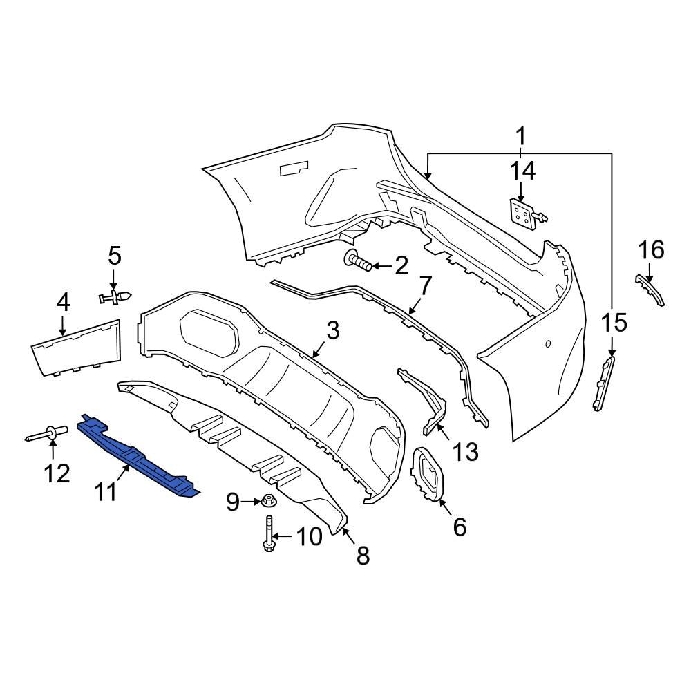 Mercedes-Benz OE 177885550164 - Rear Bumper Impact Absorber