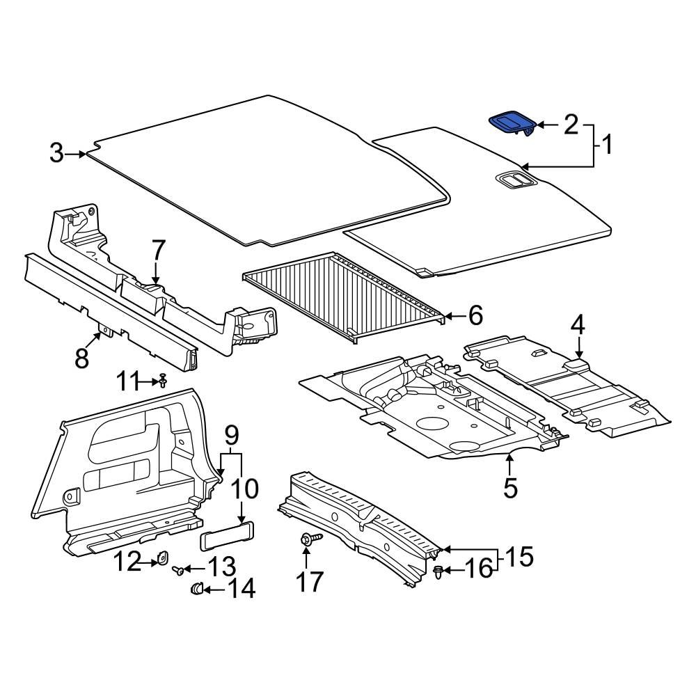 MercedesBenz OE 09968001849051 Rear Spare Tire Compartment Cover Latch