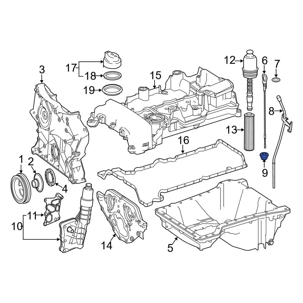 MercedesBenz OE 1120160000 Engine Oil Dipstick Tube Seal