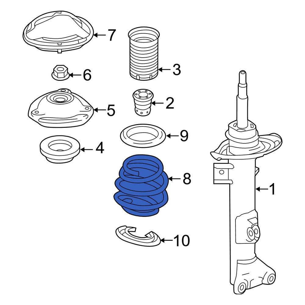 Mercedes-Benz OE 2043240604 - Rear Coil Spring