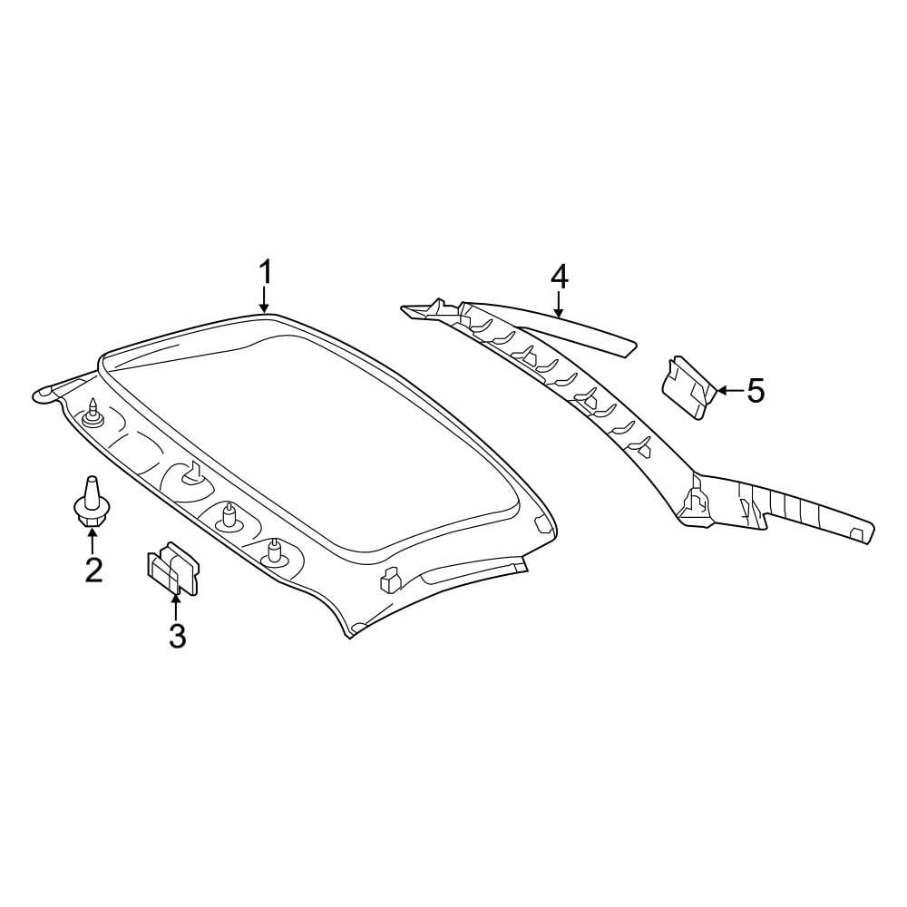 Mercedes-Benz OE 0119882378 - Upper Windshield Post Trim Clip