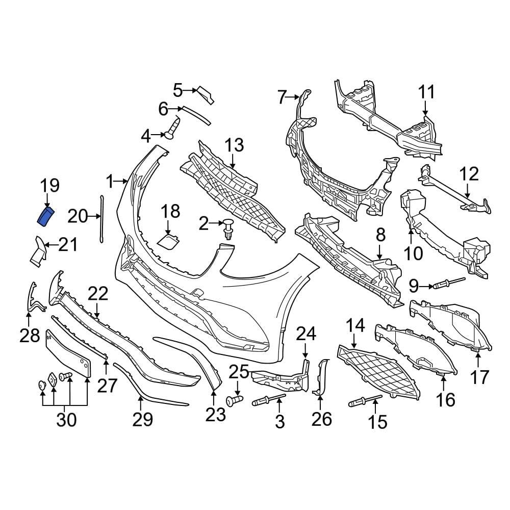 Mercedes-Benz OE 29288536229999 - Front Lower Tow Eye Cap