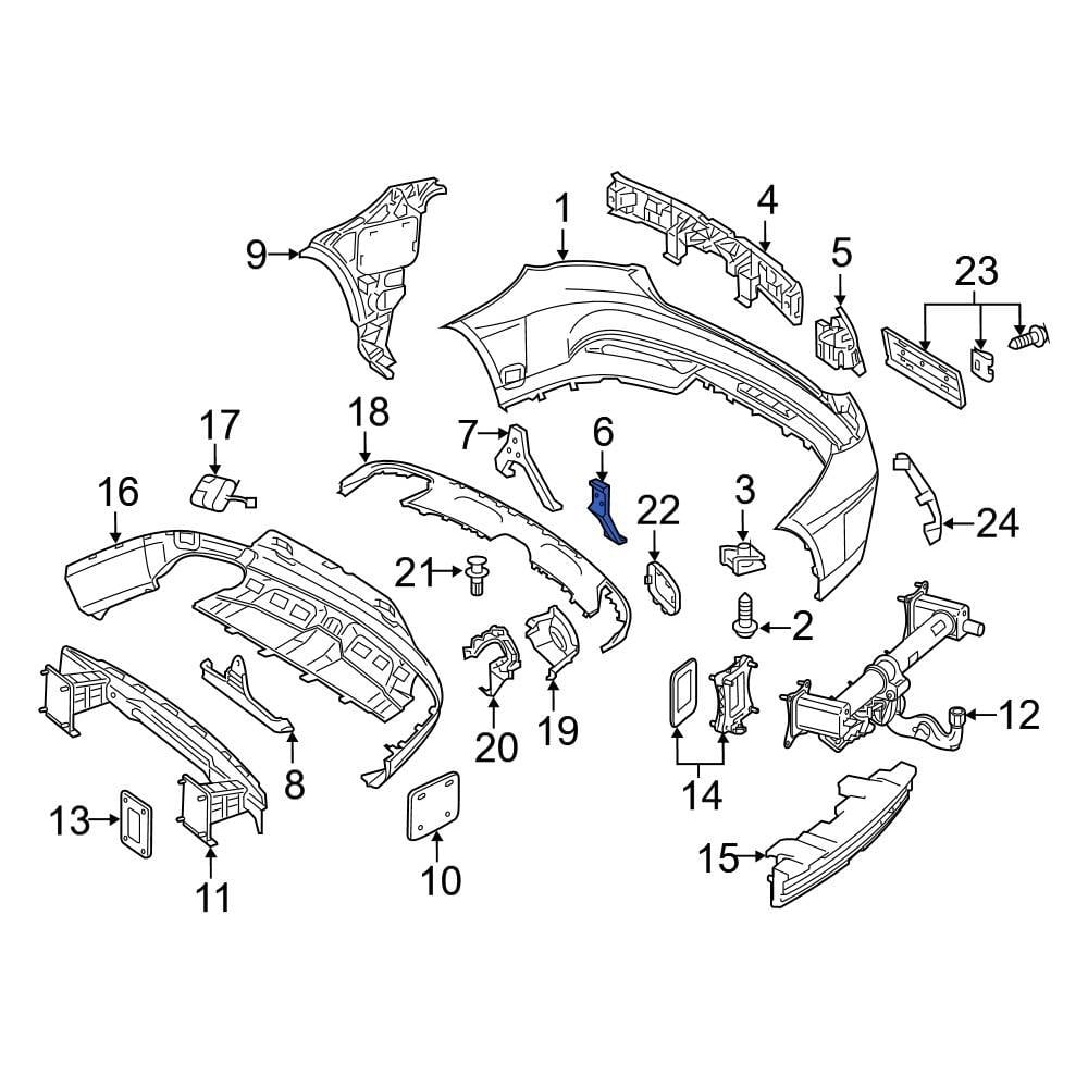 Mercedes-Benz OE 1668804500 - Left Inner Bumper Cover Bracket