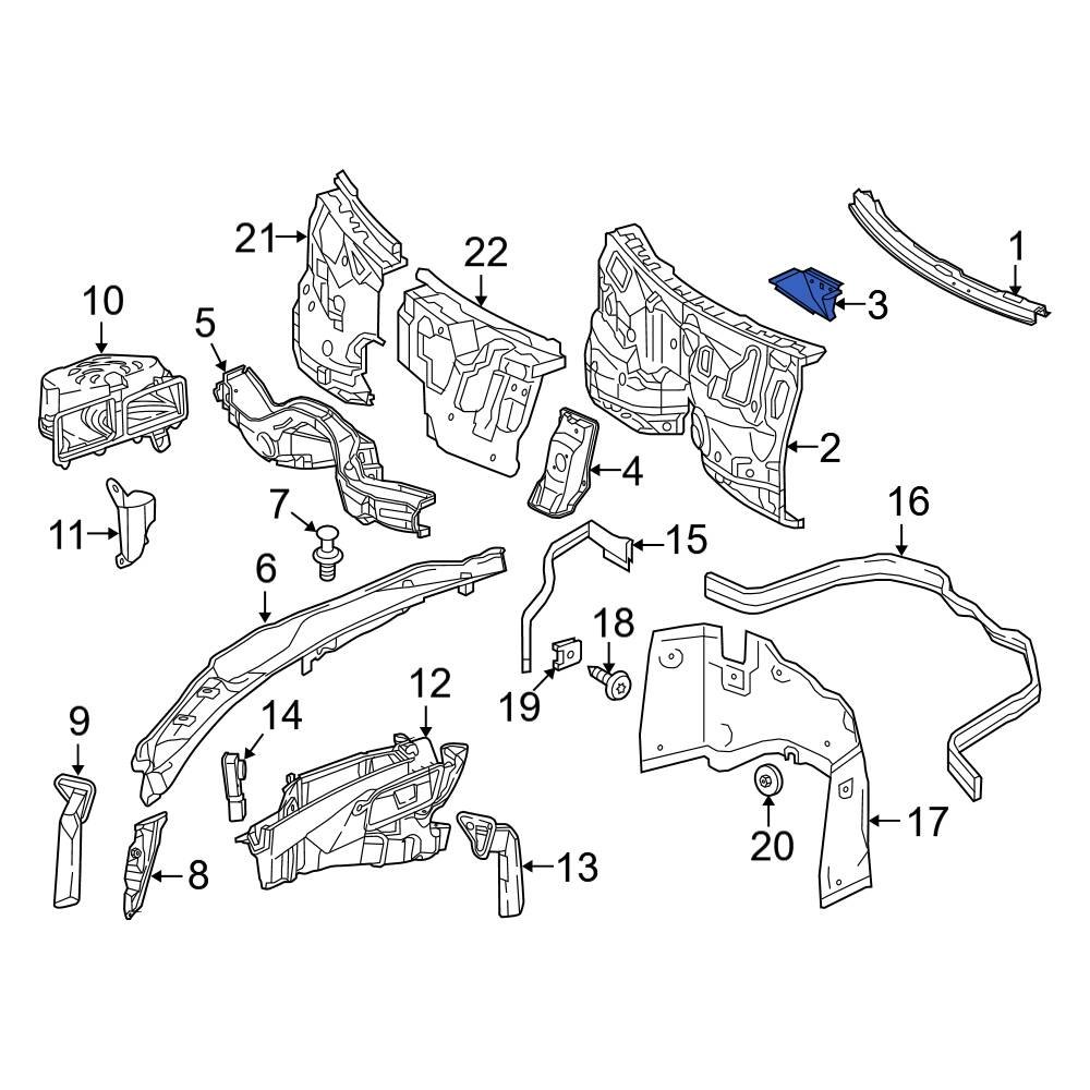 Mercedes-Benz OE 2046200931 - Front Dashboard Panel Bracket