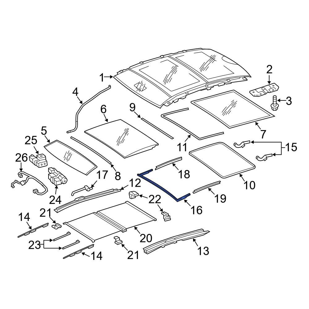 MercedesBenz OE 2127840000 Sunroof Deflector