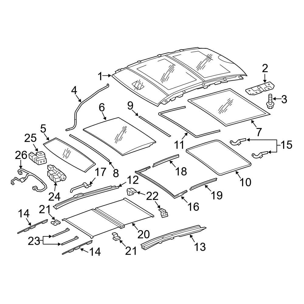 Mercedes-Benz OE 2127820142 - Sunroof Frame Bracket