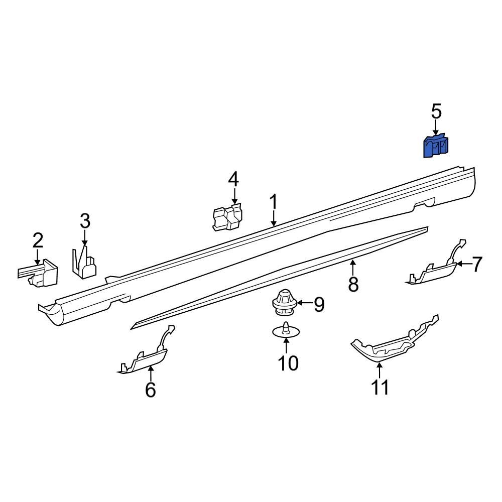 MercedesBenz OE 0019910371 Rear Rocker Panel Molding Clip
