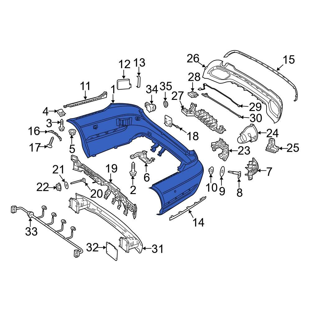 Mercedes-Benz OE 21288582259999 - Rear Bumper Cover