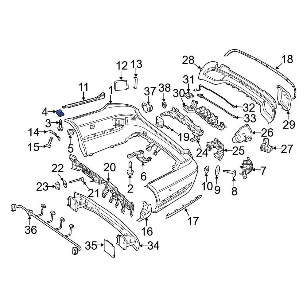 Mercedes-Benz OE 0039949345 - Rear Quarter Panel Splash Shield Nut