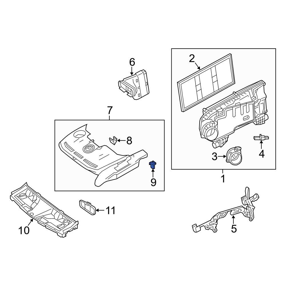 MercedesBenz OE 0039915170 Engine Cover Clip