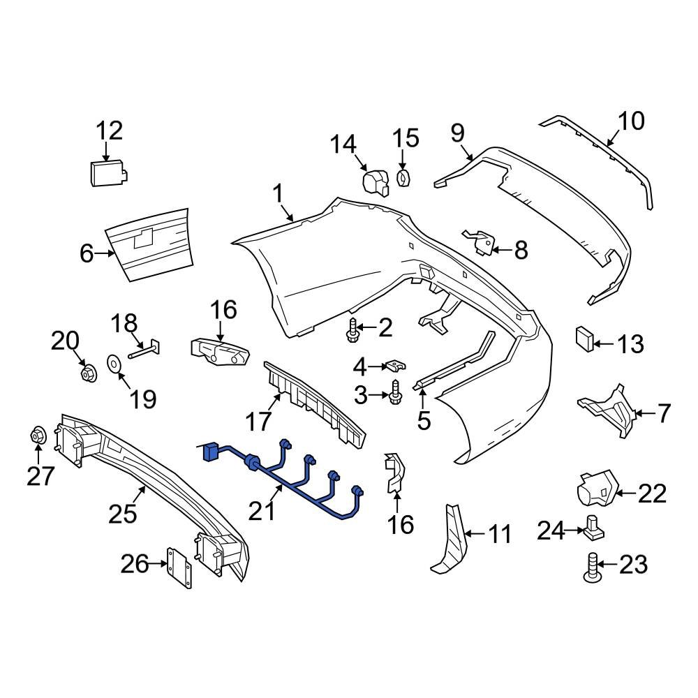 Mercedes-Benz OE 2125403200 - Rear Parking Aid System Wiring Harness